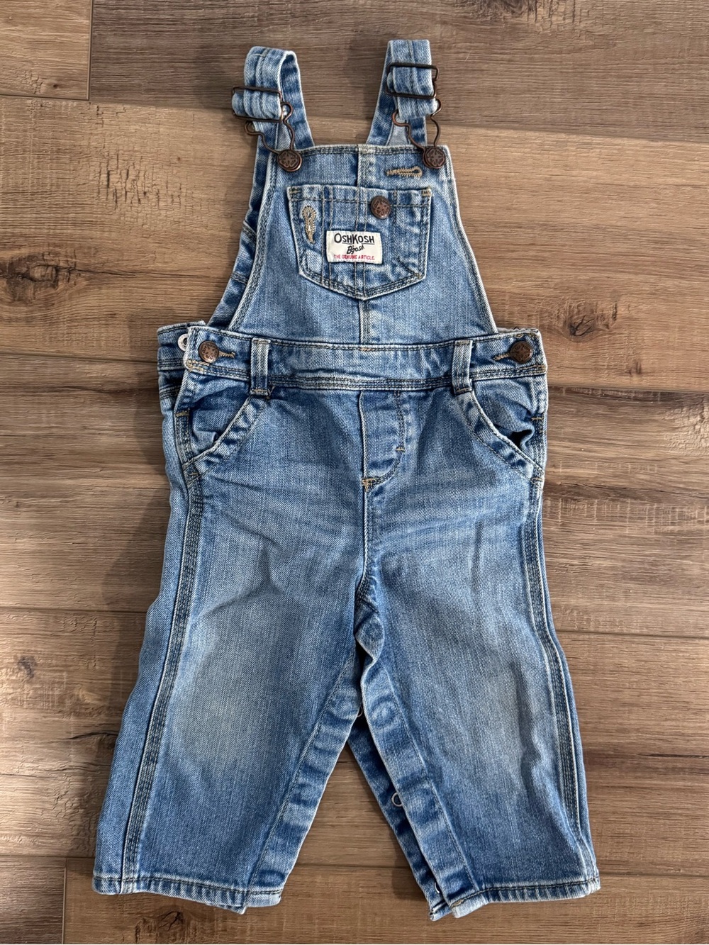 OshKosh B'gosh Faded Blue Denim Kids Overalls